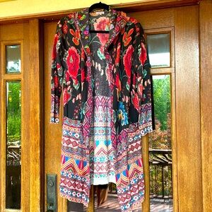 Johnny Was cardigan ,size M  excellent condition, 95% cotton, 5% cashmere